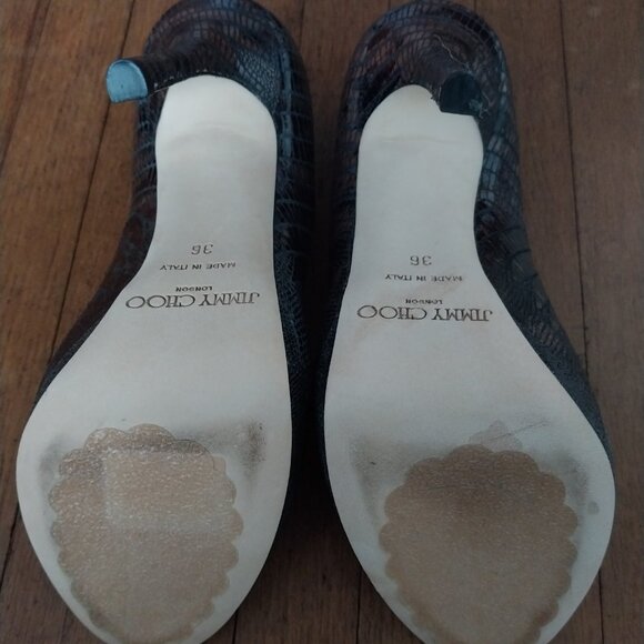 Jimmy choo lizard embossed patent pumps - Picture 2 of 8